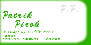 patrik pirok business card
